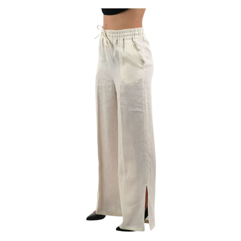 Emme Marella Pantaloni Pantalone Donna in lino con coulisse 40 - Francavilla Moda